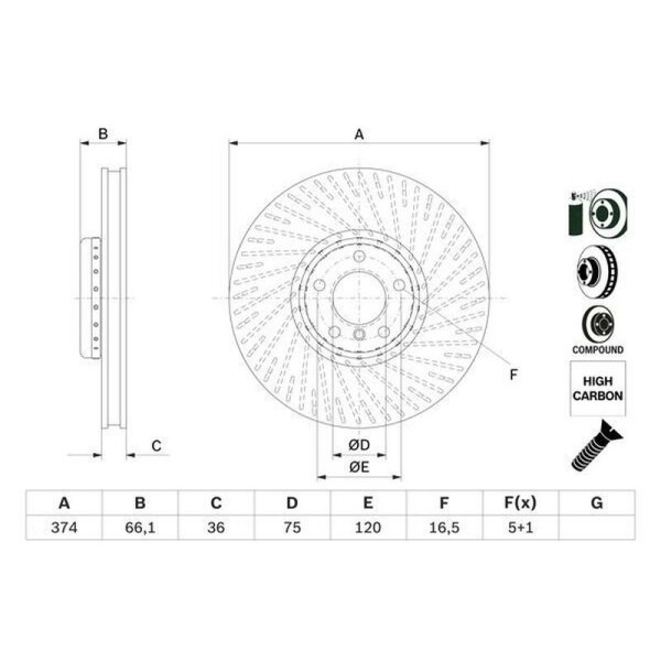 BOSCH Bremsscheibe