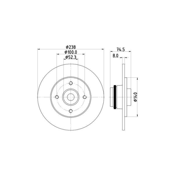 HELLA Bremsscheibe