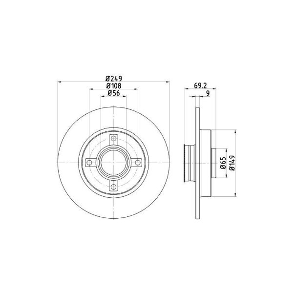 HELLA Bremsscheibe