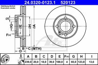 2x ATE PowerDisc vorne für VW POLO CLASSIC III (6V2,...