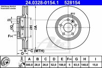 2x ATE PowerDisc vorne für VOLVO S80 II (124, A, F)