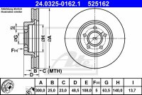 2x ATE PowerDisc vorne für FORD FOCUS III Stufenheck...