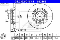 2x ATE PowerDisc hinten für VW BORA Variant (1J,...