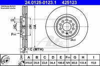 2x ATE Bremsscheibe vorne für VW POLO V (6R_, 6C_)...