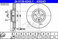 2x ATE Bremsscheibe vorne für VOLVO S90 II (234, P)