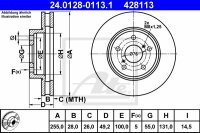 2x ATE Bremsscheibe vorne für TOYOTA CARINA E (_T19_)