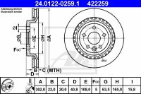 2x ATE Bremsscheibe hinten für VOLVO XC70 II (136, B)