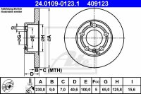 2x ATE Bremsscheibe hinten für SKODA RAPID (NH3)...