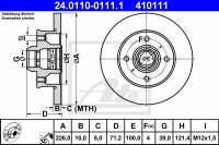 2x ATE Bremsscheibe hinten für SEAT CORDOBA (6K1, 6K2)