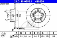 2x ATE Bremsscheibe hinten für AUDI A6 (4B)