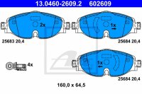 ATE Bremsbelagsatz vorne für AUDI Q3 (F3) PR-Code: 1ZL