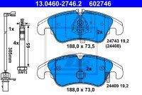 ATE Bremsbelagsatz vorne für AUDI A5 (B8) PR-Code:...