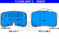 ATE Bremsbelagsatz vorne für AUDI 100 (C4, 4A2)