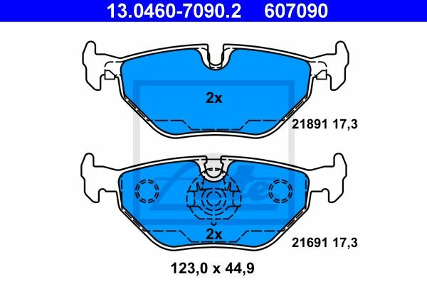 ATE Bremsbelagsatz hinten f&uuml;r BMW 5er Touring (E39)