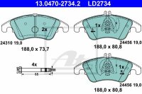 ATE Ceramic Bremsbelagsatz vorne f&uuml;r MERCEDES-BENZ C-KLASSE Coupe (C204)