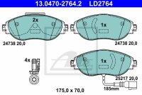 ATE Ceramic Bremsbelagsatz vorne für VW CC (3CC,...