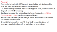 ATE Ceramic Bremsbelagsatz hinten f&uuml;r AUDI A3 Sportback (8P) PR-Code: 1KE, 1KZ