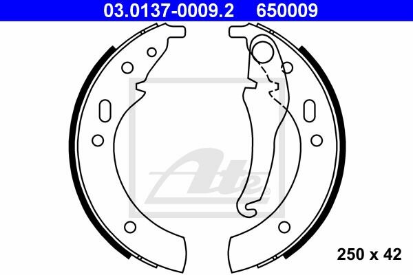 ATE Ceramic Bremsbelagsatz hinten f&uuml;r AUDI A4 Avant (8E) PR-Code: 1KW
