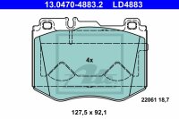ATE Ceramic Bremsbelagsatz vorne f&uuml;r MERCEDES-BENZ GLC (X253)