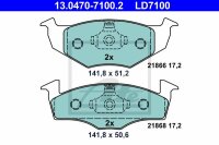 ATE Ceramic Bremsbelagsatz vorne für VW FOX (5Z,...