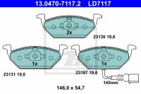 ATE Ceramic Bremsbelagsatz vorne für SEAT LEON (1P1)...