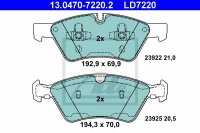ATE Ceramic Bremsbelagsatz vorne f&uuml;r MERCEDES-BENZ R-KLASSE (W251, V251)