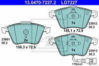 ATE Ceramic Bremsbelagsatz vorne für SEAT LEON (1P1)...