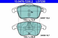 ATE Ceramic Bremsbelagsatz vorne für PEUGEOT 307...