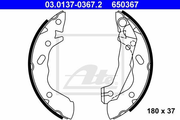 ATE Bremsbackensatz hinten f&uuml;r HYUNDAI S COUPE (SLC)