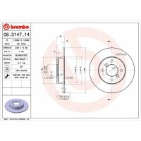 2x BREMBO Bremsscheibe vorne für RENAULT TWINGO I...