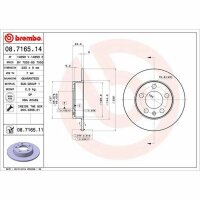 2x BREMBO Bremsscheibe hinten für AUDI A1 Sportback...