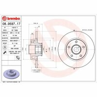 2x BREMBO Bremsscheibe hinten für RENAULT TRAFIC II...