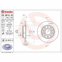 2x BREMBO Bremsscheibe hinten für AUDI A4 Cabriolet...