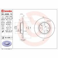 2x BREMBO Bremsscheibe vorne für SMART FORTWO...