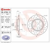 2x BREMBO Bremsscheibe hinten für AUDI A4 Allroad...