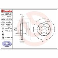 2x BREMBO Bremsscheibe hinten für HYUNDAI i30 (PDE,...