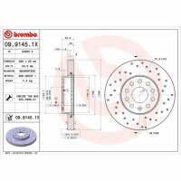 2x BREMBO Bremsscheibe vorne für AUDI A3 Cabriolet...