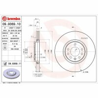 2x BREMBO Bremsscheibe vorne für OPEL ASTRA H (A04, A_)