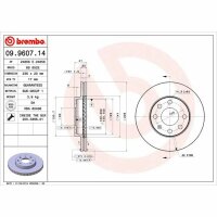 2x BREMBO Bremsscheibe vorne für OPEL ASTRA F...