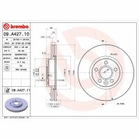 2x BREMBO Bremsscheibe vorne für FORD MONDEO IV...