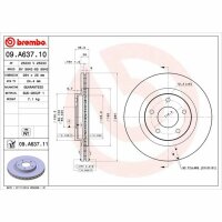 2x BREMBO Bremsscheibe vorne für JEEP PATRIOT (MK74,...