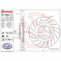 2x BREMBO Bremsscheibe vorne für MERCEDES-BENZ...