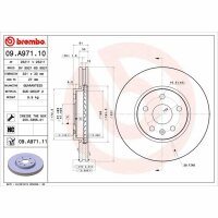 2x BREMBO Bremsscheibe vorne für OPEL INSIGNIA A...