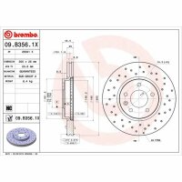 2x BREMBO Bremsscheibe vorne für OPEL ASTRA J GTC (P_)