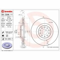 2x BREMBO Bremsscheibe vorne für SEAT LEON (5F1)...