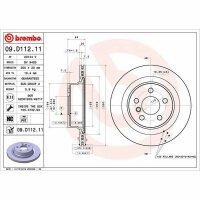 2x BREMBO Bremsscheibe hinten für BMW 3er Touring (G21)