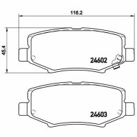 BREMBO Bremsbelagsatz hinten für JEEP CHEROKEE (KK)