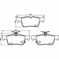 BREMBO Bremsbelagsatz hinten f&uuml;r FORD GALAXY III (WA6)