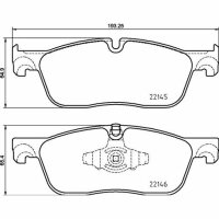 BREMBO Bremsbelagsatz vorne f&uuml;r LAND ROVER DISCOVERY SPORT (L550, LC)