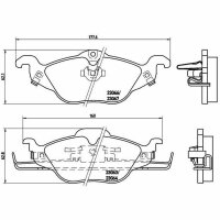 BREMBO Bremsbelagsatz vorne für OPEL ASTRA G CC (T98)